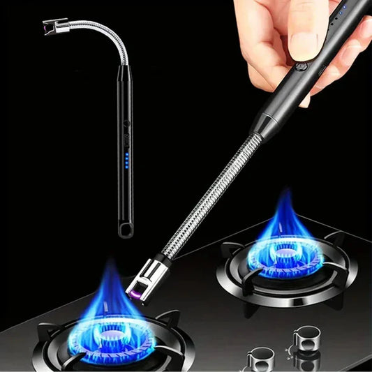 Electric USB Rechargeable Lighter | 360° Flexible Long Neck | Flameless Arc with LED Indicator