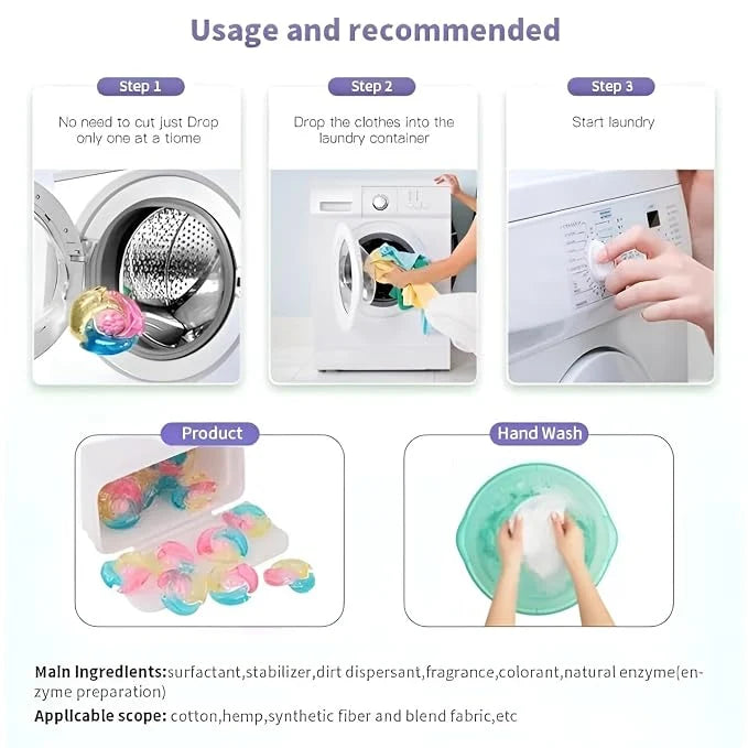 5-in-1 Laundry Pods for Deep Clean, Stain & Odor Removal, Color Care & Softening | Fresh Scent | Easy, Pre-Measured | 1 pod for 5 to 7 kg cloths