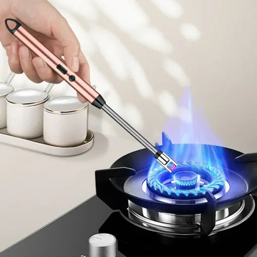 Electric USB Rechargeable Lighter | 360° Flexible Long Neck | Flameless Arc with LED Indicator